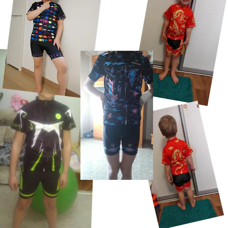 2019 nuevos niños Ropa de Ciclismo transpirable niños camisetas de bicicleta pantalones cortos conjuntos de camiseta de bicicleta Ropa de Ciclismo niño mtb traje negro