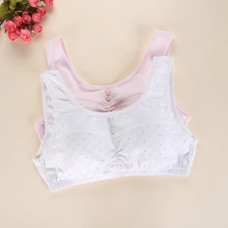 

Roseheart Women Fashion Pink White Soft Bralette Bow Wireless Small Chest Student Girl Cotton Padded Female Maiden Bras Vest