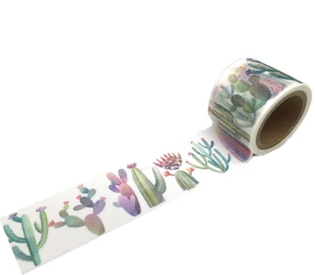 

jiataihe Washi Tape Decorative Tape Scrapbook Paper Masking Adhesive Tape washi tape cactus free shipping