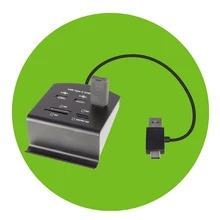 Тип-c usb hub+ мульти-функция «Три в одном» 7-портовый комбо умная скобка usb 2,0 концентратор мобильный телефон OTG
