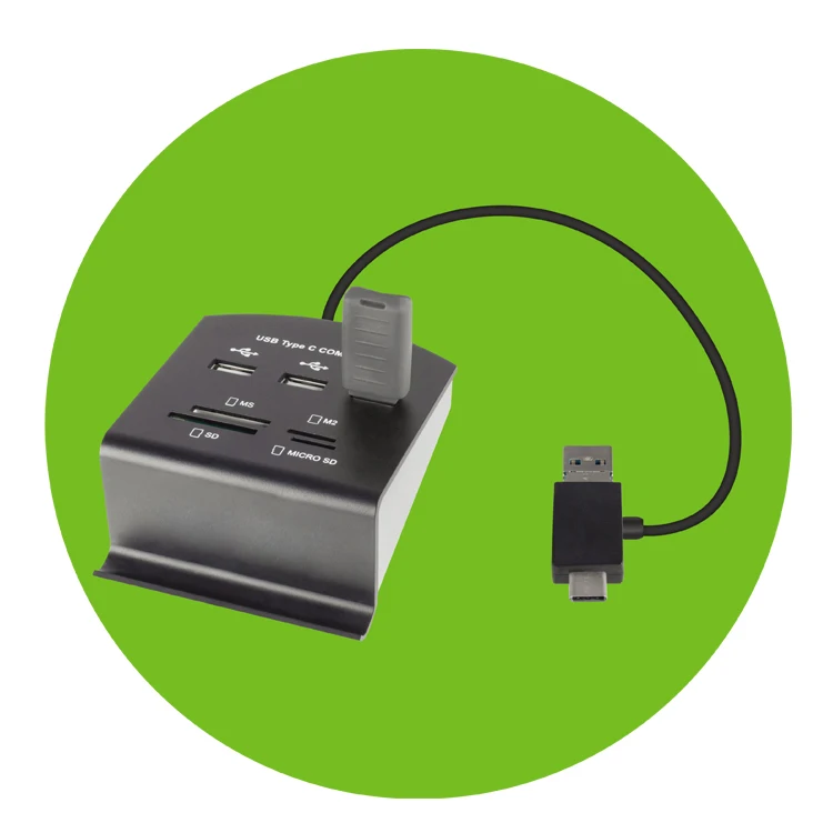 

Type-c hub+ multi-function three-in-one 7-port COMBO smart bracket usb 2.0 hub mobile phone otg