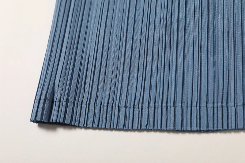 Changpleat Лето 2019 г. Новый для женщин юбки для miяк плиссированные модные однотонные разделение узкие с эластичным поясом элегантный