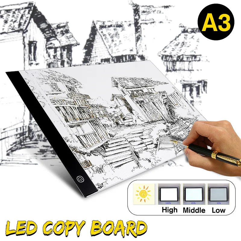 A3 LED Drawing Board LED Graphic Tablet Writing Painting Light Box Tracing Board Digital Drawing Tablet Copy Table LED Board Pad цена A3 LED Drawing Board LED Graphic Tablet Writing Painting Light Box Tracing Board Digital Drawing Tablet Copy Table LED Board Pad цены онлайн