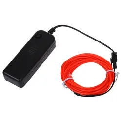 Гибкий неоновый свет-выпускающий кабель неоновый кабель Яркое Красное украшение 3 метра (красный)