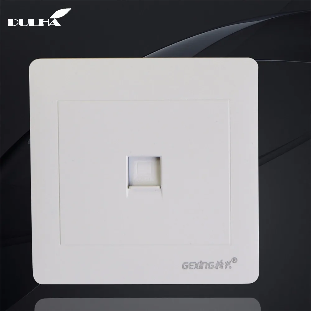 

Single Port Computer Wall Data Socket Electric RJ45 Network Internet Jack Wall-mounted Cat5 Outlet Coaxial Plug Free Shipping