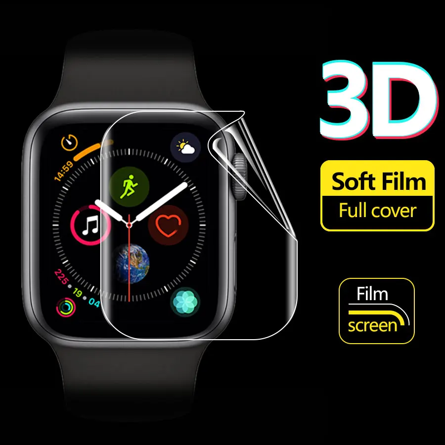 

KLOVRRD Soft Full Cover Screen Protector For Apple Watch 38 40 42 44 mm Hydrogel Film Series 1 2 3 4 Silicone Sticker Protective