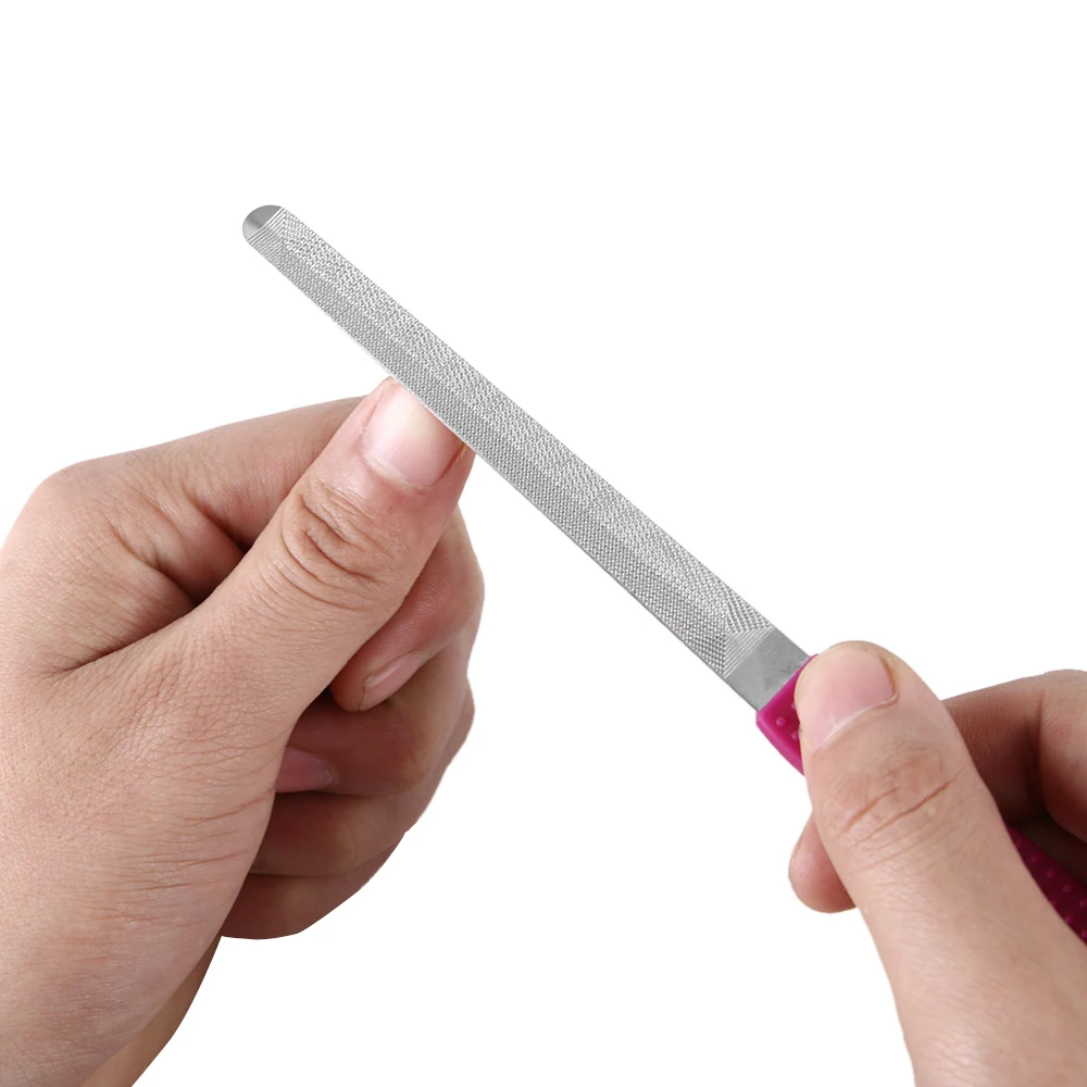 1PC Useful Stainless Steel Double Sides Nail File Manicure Buffing
