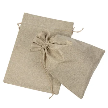 

5pcs 25x35cm Linen large packaging storage bags zip lock bag coffee candy gift package birthday Christmas favor pacakge