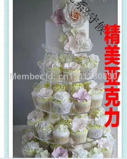 

5 tier round acrylic cake frame hotel wedding cake cups champagne european-style luxury cake aircraft acrylic cupcake stand