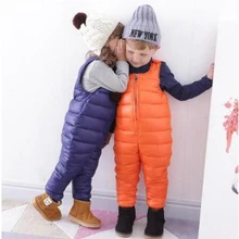 Зимний плотный Детский Теплый комбинезон; детская Стеганая пуховая куртка для малышей; Детский костюм для альпинизма; Одежда для новорожденных; хлопковый комбинезон