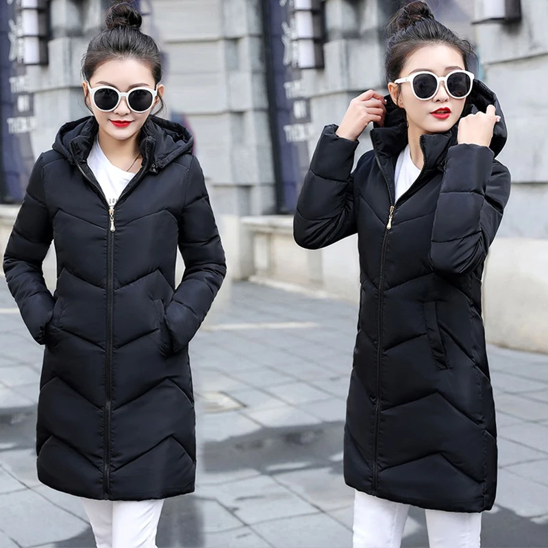 

Snow Wear Wadded Jacket Female 2019 Autumn And Winter Jacket Women Slim Cotton-Padded Jacket Long Outerwear Winter Coat Women