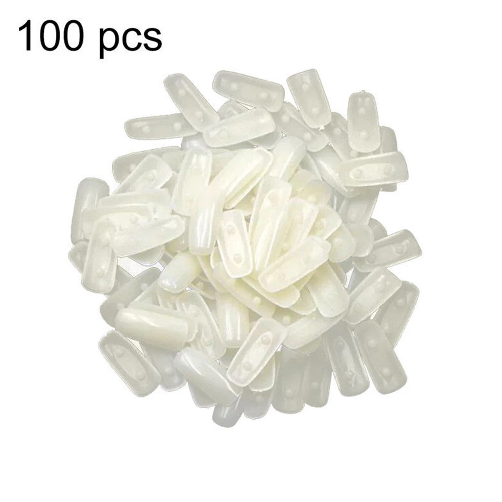 

100pcs White Nail Art Removable Practice Tips fixed demolition False Nails