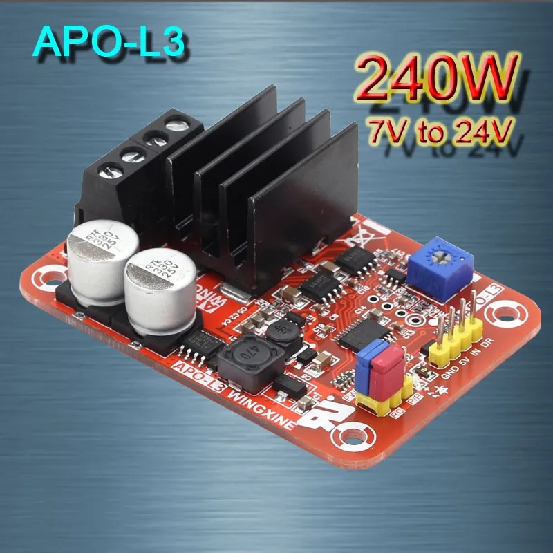 APO-L3 DC контроллер щетки двигателя ШИМ контроллер+ электрический регулятор+ Скорость контроллер 240 Вт/7 V-24 V