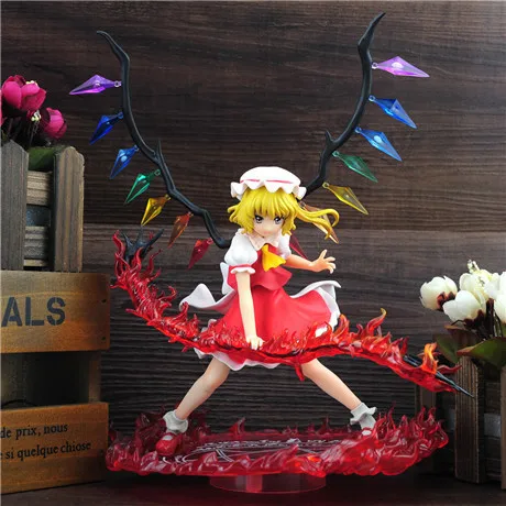 

25CM 2019 NEW TouHou Project Flandre Scarlet Red Sword Ver Japan Anime Action Figure 1/7 Scale sexy Figure Model Collection Doll