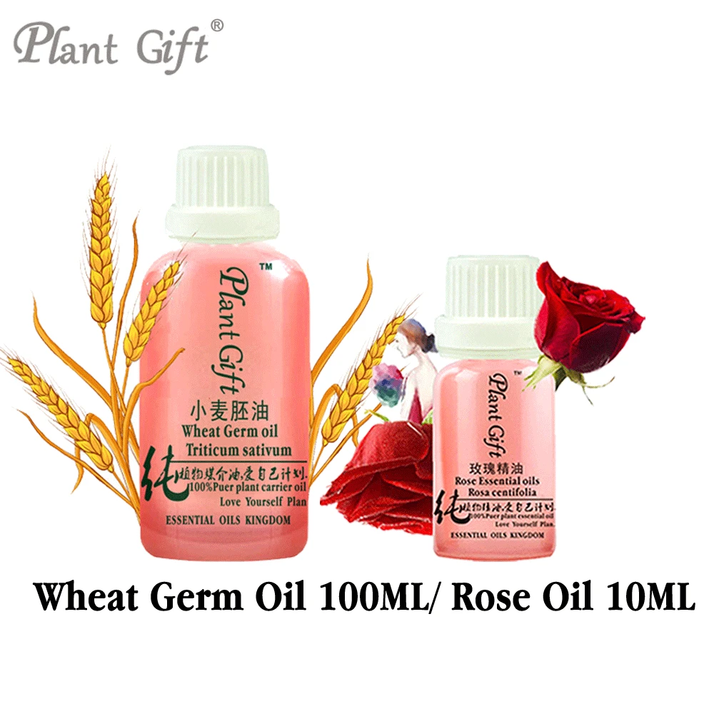

100% Pure Plant Base Oils Australia Wheat Germ / Rose Oil Moisturizing Vitamin E,Replenishment,Antioxidant,Delay Cell Senescence