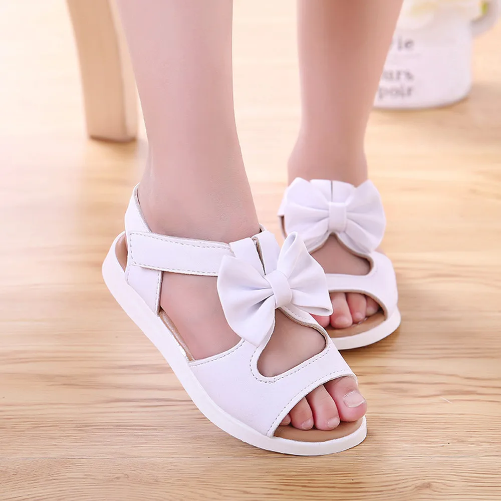 

Summer Kids Children Sandals Fashion Bowknot Girls Flat Pricness Shoes 2 T Toddler Baby Girls Sandals Sandalias Rubber Sandalen