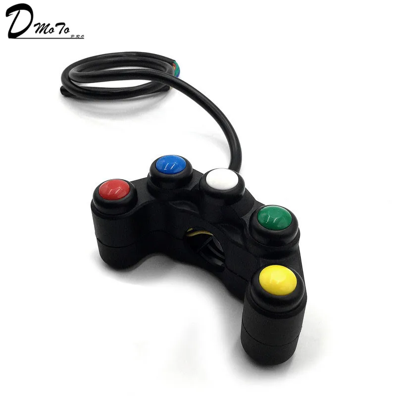 

5 button Motorcycle switch/switches button 7/8 22mm handlebar /lights /on-off button waterproof