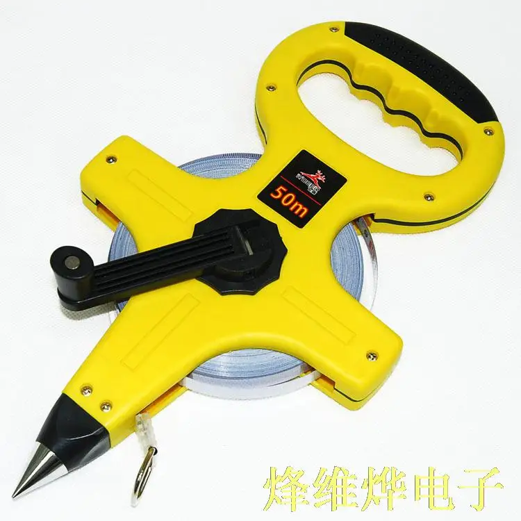 Portable rack steel tape measure engineering tool 50 meter long tape