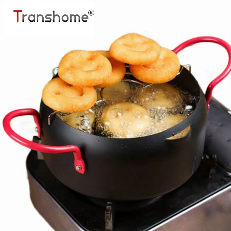 16CM Tempura Frying Pan Home Mini Frying Pan Stainless Steel Non stick