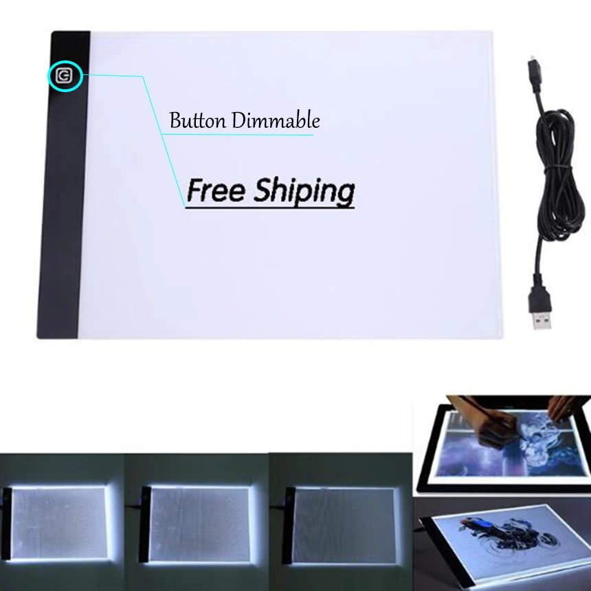 

5v Dimmable A4 LED Light Tablet Pad USB for Diamond Painting Cross Stitch tools accessories