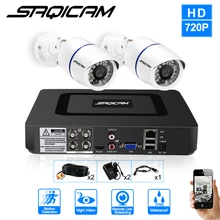 Saqicam 4CH 720P камера безопасности системы 1080N AHD DVR гибридный 2 шт 1200TVL Открытый всепогодный CCTV камера s комплект видеонаблюдения