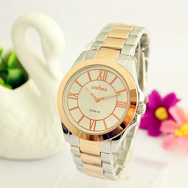 CONTENA Top Luxury Rhinestone Watch Women Watches Fashion Gold Bracelet Watch St CONTENA Top Luxury Rhinestone Watch Women Watches Fashion Gold Bracelet Watch St