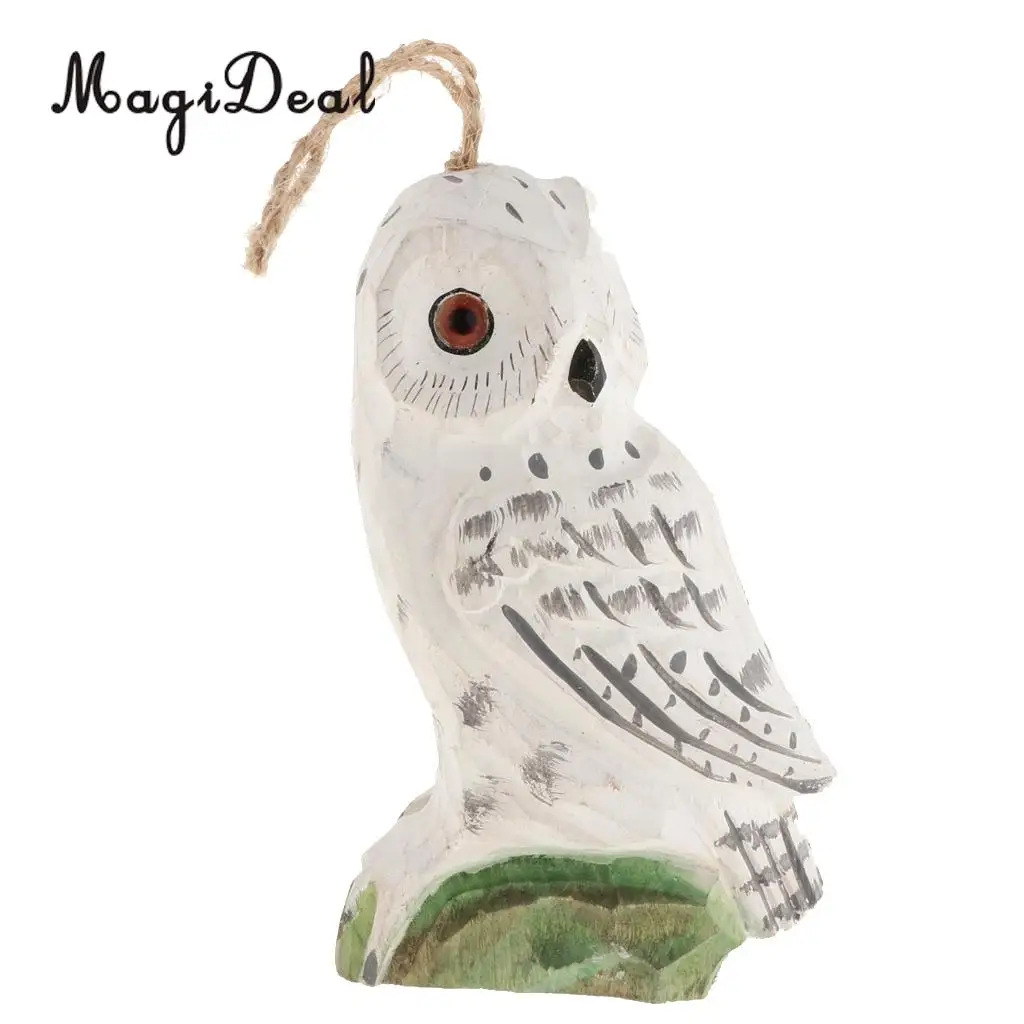 100% Hand Carved Vivid Wooden Animal Wood Hanging Decoration Wind Chimes Garden Wall Hanging Crafts Gifts Retro Outdoor Decor
