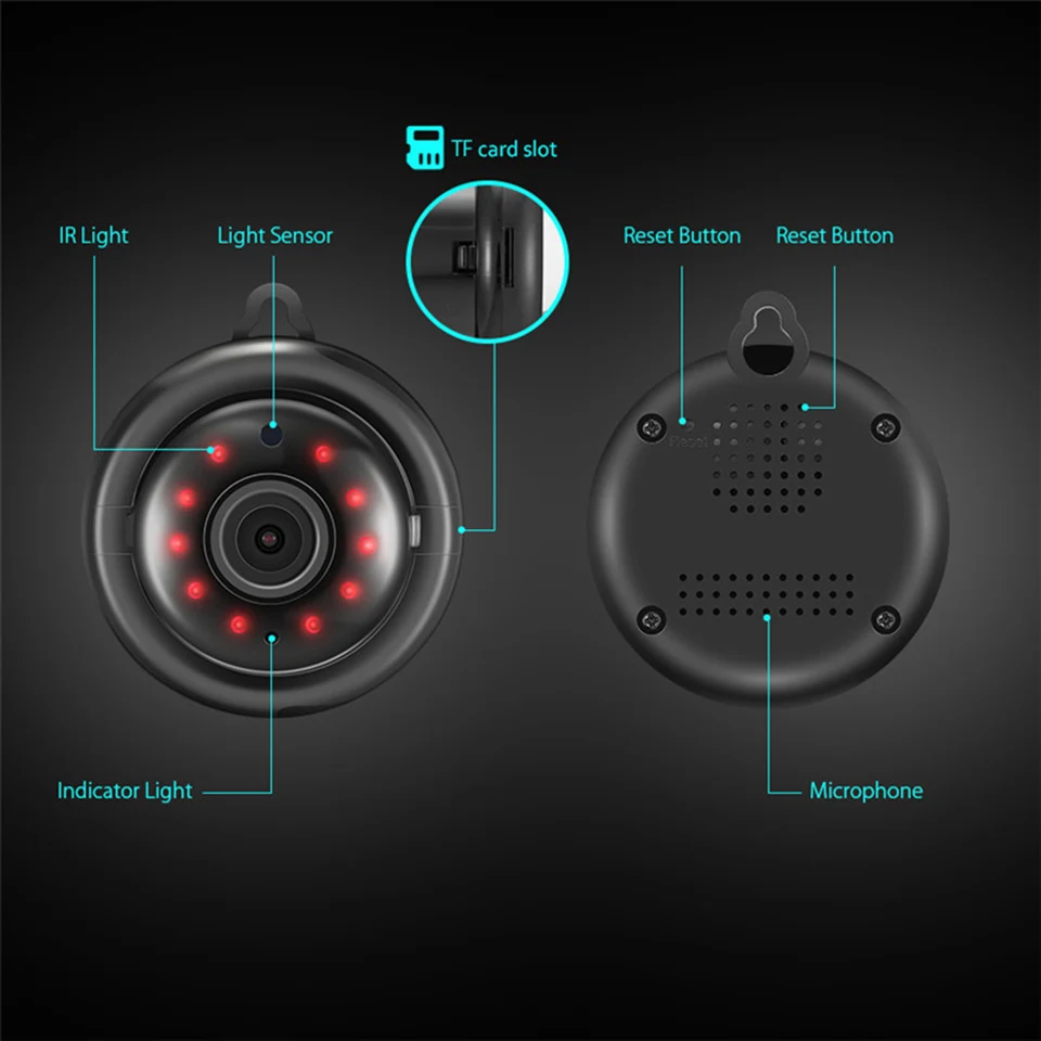  Tendway Mini Videocamere WIFI IP 720P Macchina Fotografica Senza Fili Piccolo CCTV Notturna A Raggi