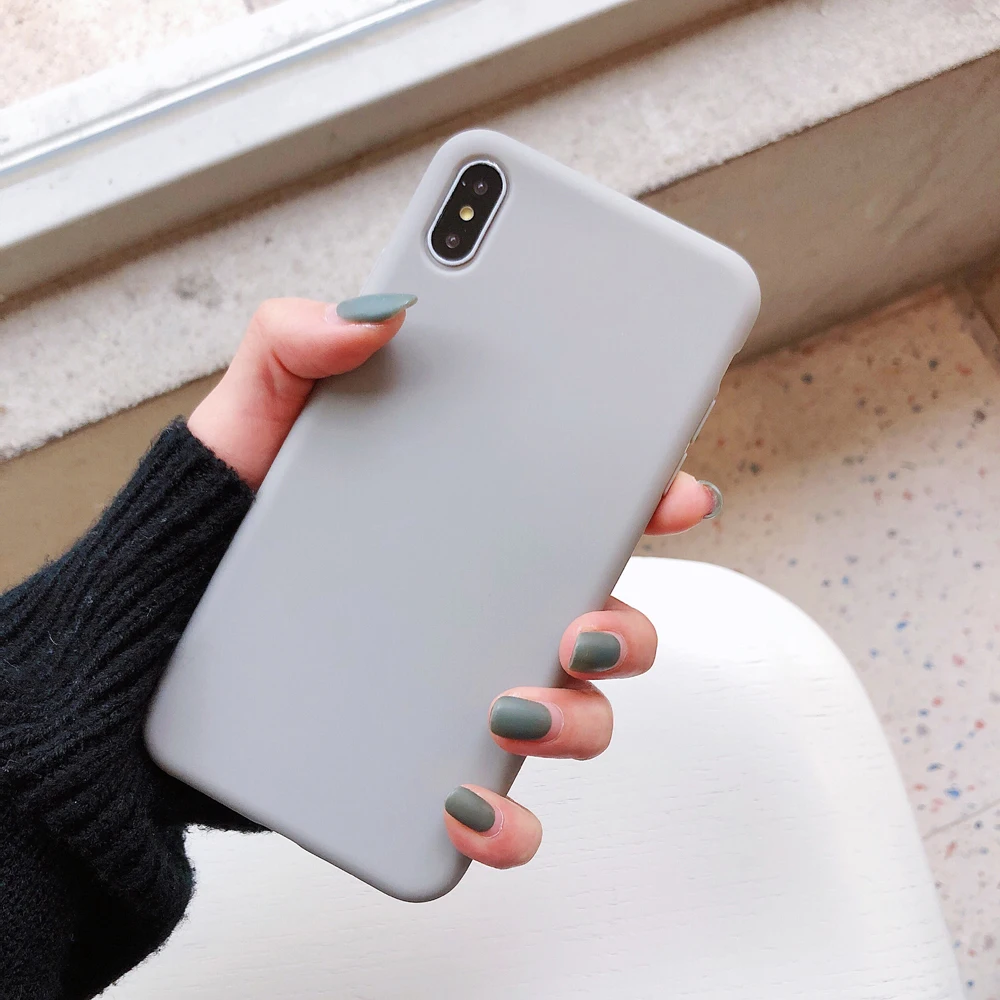 Сплошной Цветной силиконовый чехол s для iphone XR X XS Max 6 6S 7 8 Plus 11 11Pro Max милый карамельный цвет мягкий простой Модный чехол для телефона новинка