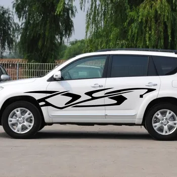 

Car Racing Cross Stripe 96'' Door Decals for Rav4 SUV Vinyl Graphics Motor Stickers ZC207