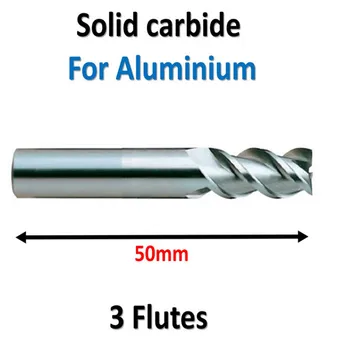 

D4*12*D4*50*3T Solid Carbide, 3 Flutes, Aluminium, Metric, 45HRC, Overall Length 50mm, ALN-JF3F
