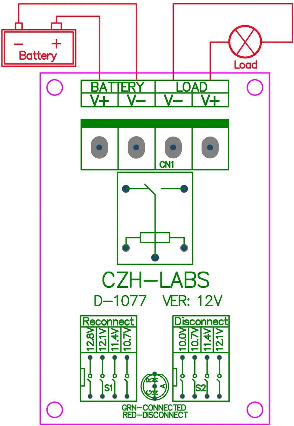 Электроника-салона низкий Напряжение отключения модуля, LVD, 12 V 10A, защищают/продлить Срок службы батареи