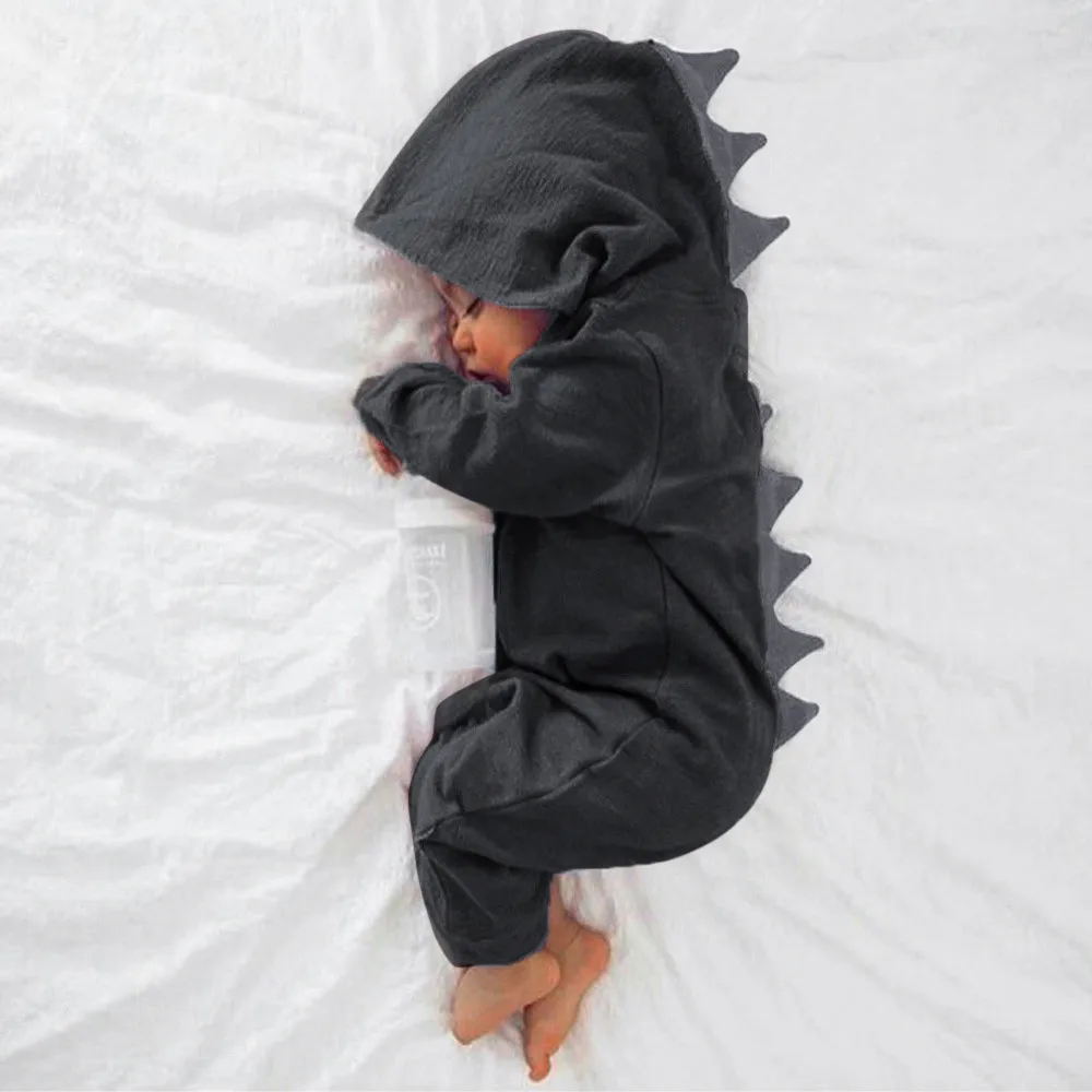 

Infant Toddler Baby Girls Boys Dinosaur Hoodie Romper Zip Clothes Jumpsuit baby clothes baby rompers Baby Autumn Clothes 2019