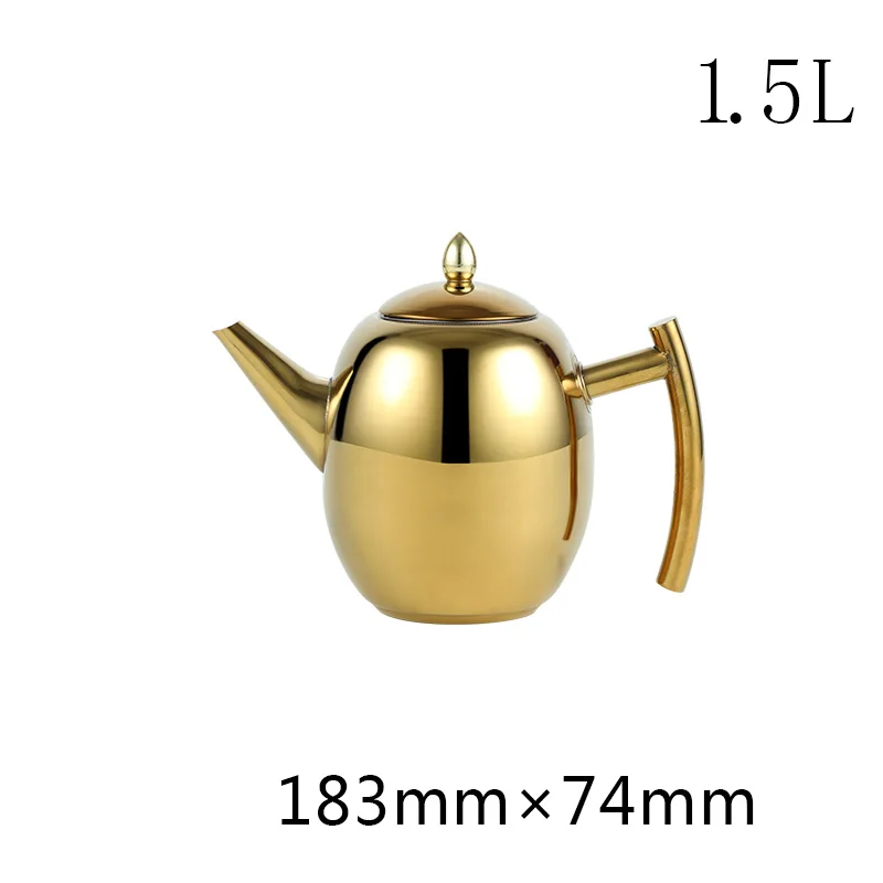 1L/1.5L живота Форма толще Чай горшок подкладка с фильтром дизайн чайник для воды 304