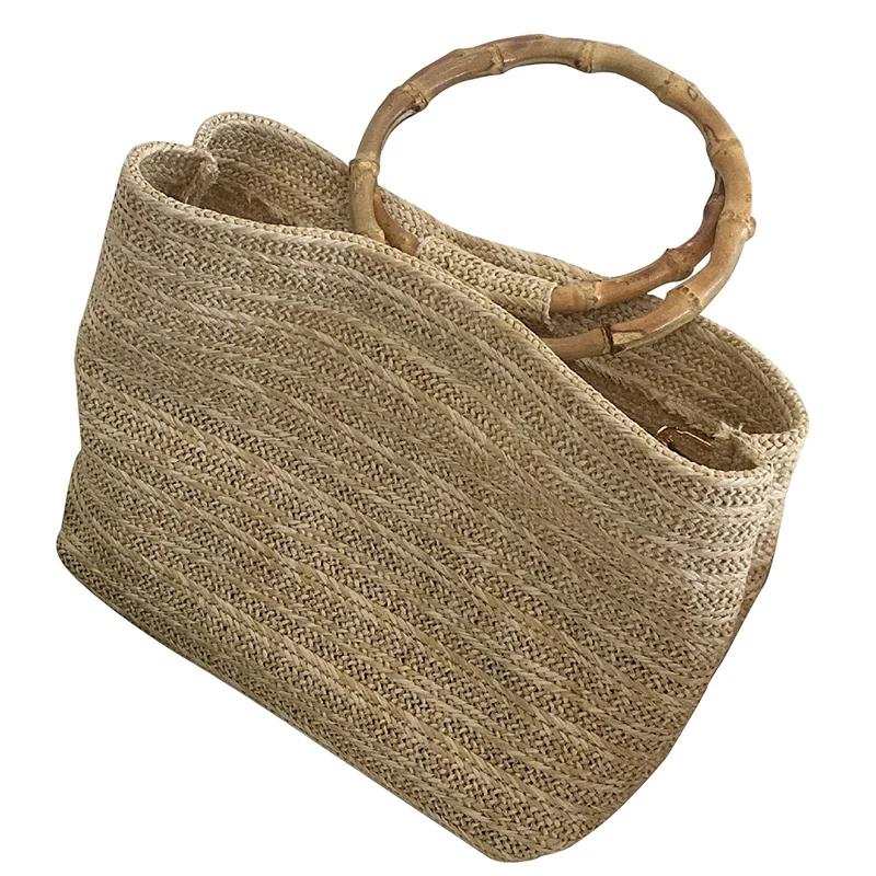 

BEAU-Hand Straw Bags Bamboo Rattan Bag Beach Bag Women Bohemian Bali Handbag Summer Crossbody Women Messenger Bag