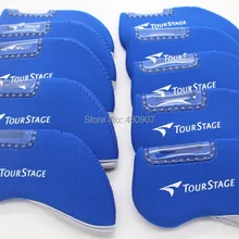 Гольф 10 шт./компл. синий/небесно-голубой tourstage Железный клуб головы Чехлы для гольфа Тур сценический с баночки для пудры с прозрачной крышкой