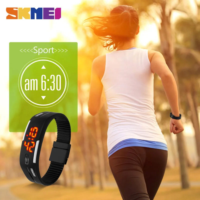 SKMEI спортивные женские часы, цифровые часы для бега, силиконовый ремешок, водонепроницаемые, для девушек, женские наручные часы, Relogio Feminino 1099