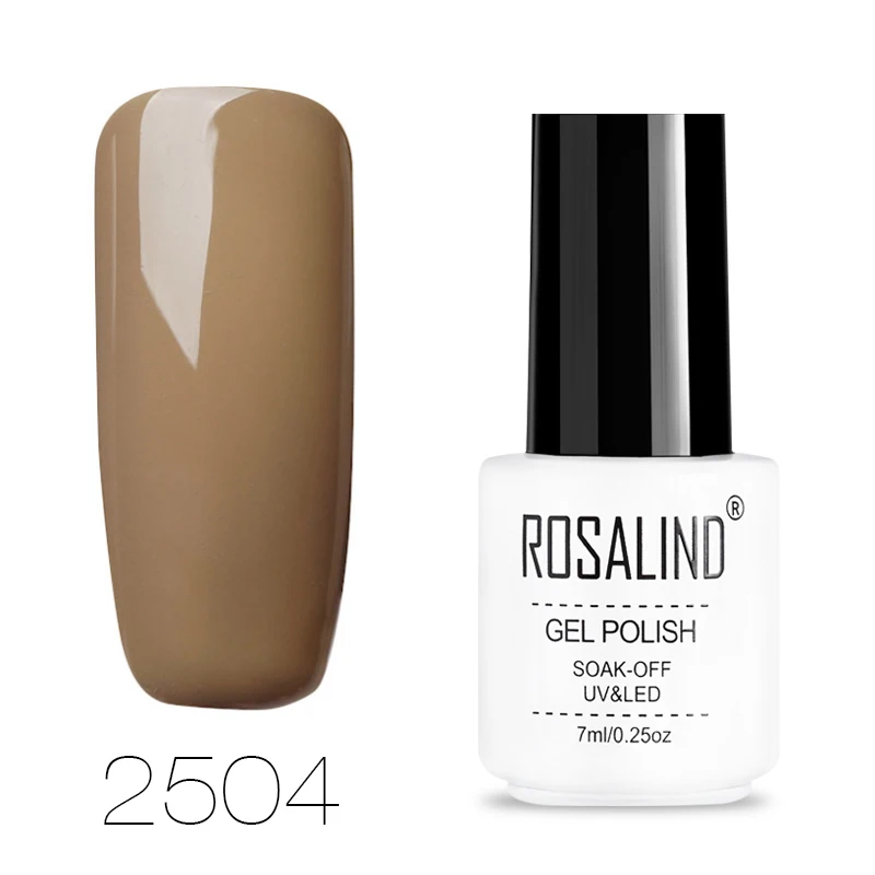 ROSALIND Гель-лак для ногтей все для маникюра замочить от белой бутылки УФ Базовое покрытие ногтей Перманентный Гель-лак Набор лаков для ногтей - Цвет: RC2504