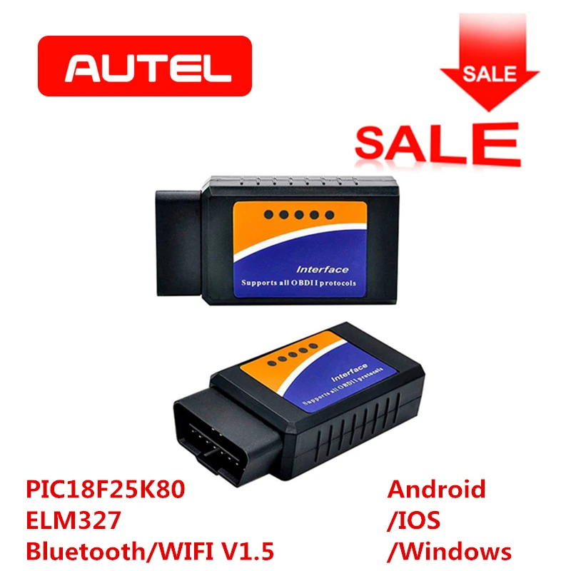 ELM327 OBD2 Bluetooth/WI FI V1.5 автомобильный диагностический инструмент ELM 327 сканер OBD II чип