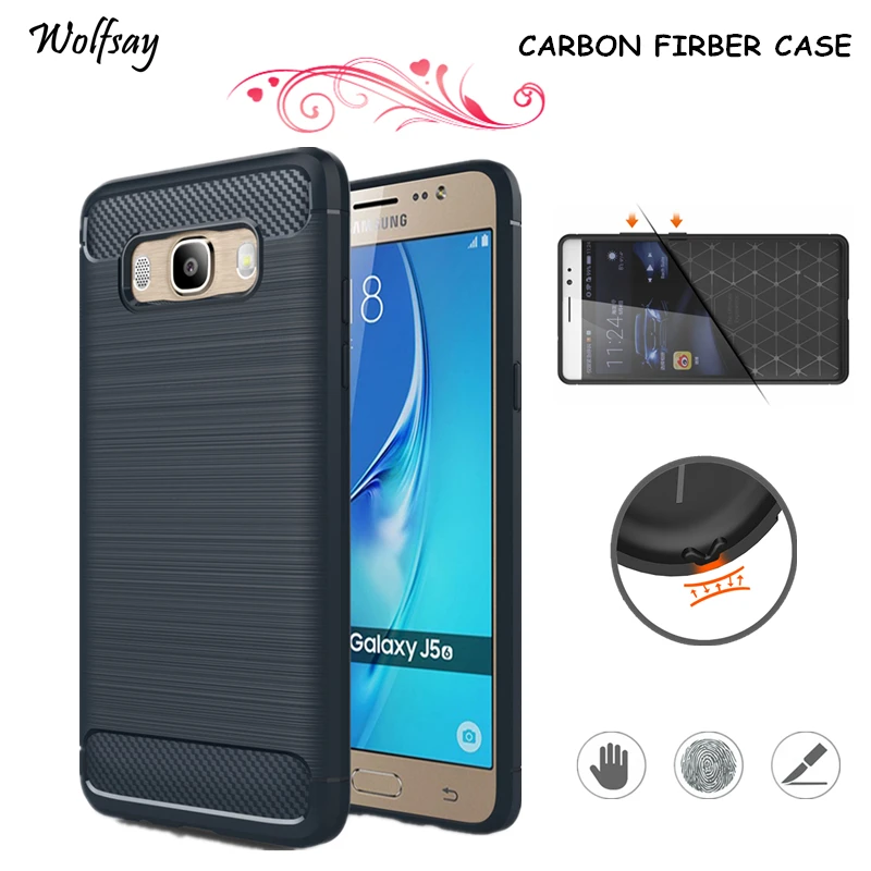 Wolfsay чехол для Samsung Galaxy J5 2016 J510 роскошный мягкий силиконовый телефона из волокна