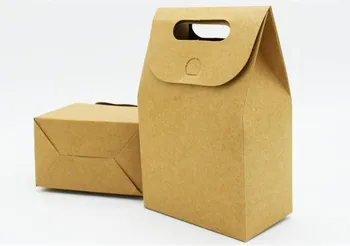 

Wedding Party Gift Candy Chocolate Packing Vintage Kraft Boxes With Handle Magictape Kraft Paper Handmade Craft Package Box