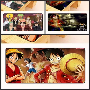 

Yuzuoan 900*400mm One Piece Gaming mouse pad large Overlock cartoon Anime rubber mouse pad Keyboard Mat Table Mat As Boys Gift