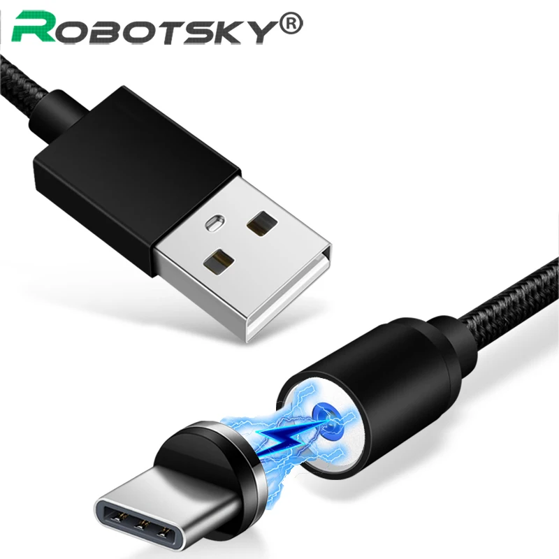 

Magnetic USB Cable 2.4A Type C Micro USB Date Sync Cable Fast Charging Magnet Charger Data Charge USB Cord For Samsung Huawei