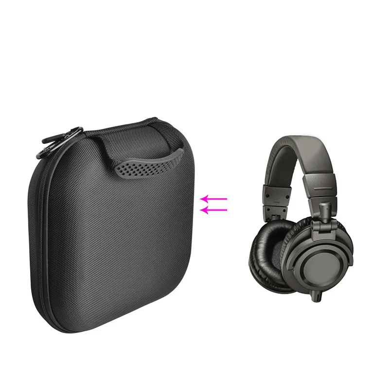 Защитный чехол для наушников для Audio-Technica ATH-M50X, Bluetooth наушники, жесткий EVA противоударный портативный нейлоновый чехол-сумка
