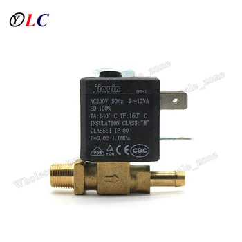 

JYZ-3T Normally Closed Cannula N/C 2/2 Way Valve AC 230V G1/8' Brass Steam Air Generator Water Solenoid Valve Coffee Makers