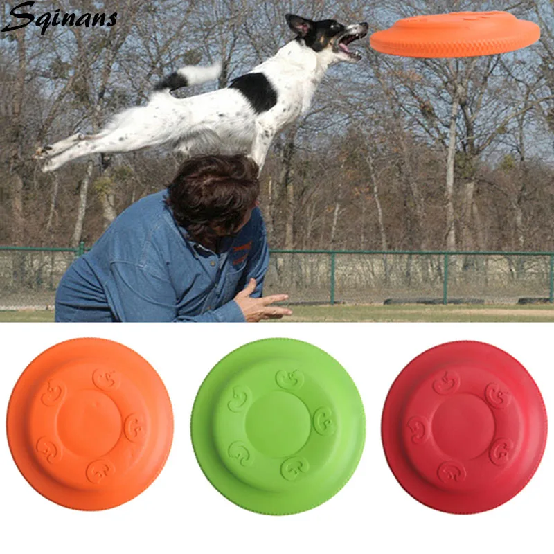 Sqinans 3 ألوان إيفا الكلب التدريب حلقة تحلق القرص أجيليتي الكلب التدريب المعدات التفاعلية الكلب الحركة التقاط أدوات