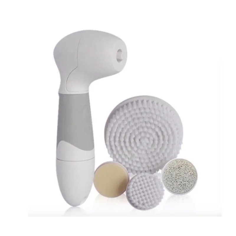 4 in1 Skin Care Electric Facial Cleanser Spin Body & Face Cleaning Brush gentle exfoliation & deep cleaning Machine silicone scalp scrubber wet dry use smoothing exfoliation massager adults brush massage personal beauty supplies