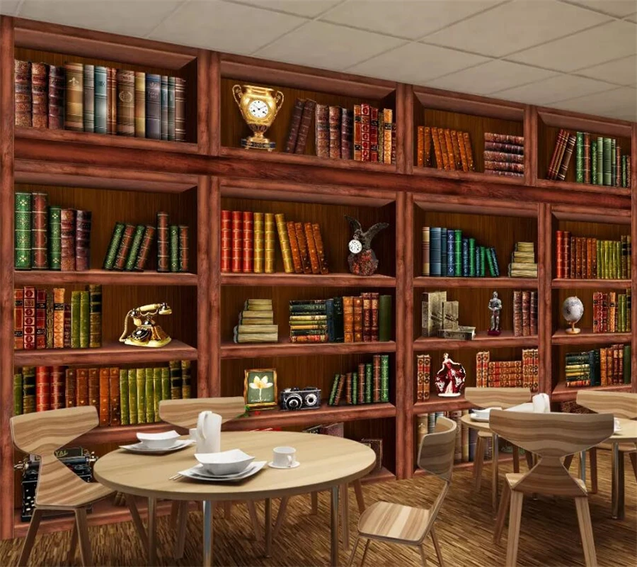 3D обои beibehang на заказ фотообои для гостиной книжной полки книжного шкафа фоновая