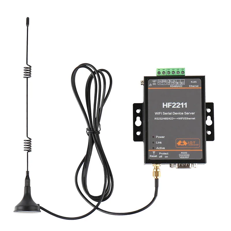 Конвертер RS232 к Wi-Fi HF2211 Ethernet модуль промышленной автоматизации сервер передачи данных DTU сервер