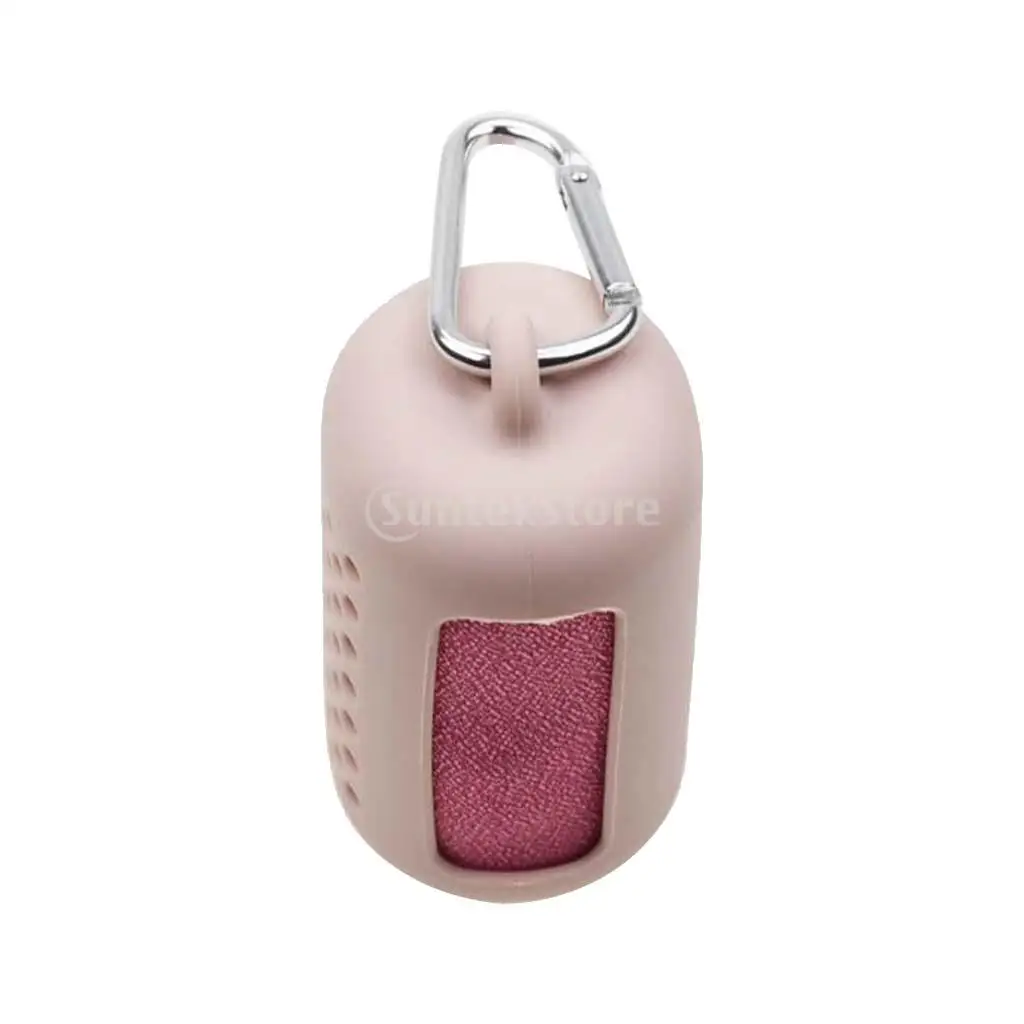 Camping Hiking Travel Microfiber Quick Dry Towel 400mm x 400mm with Mini Silicone Carry Case